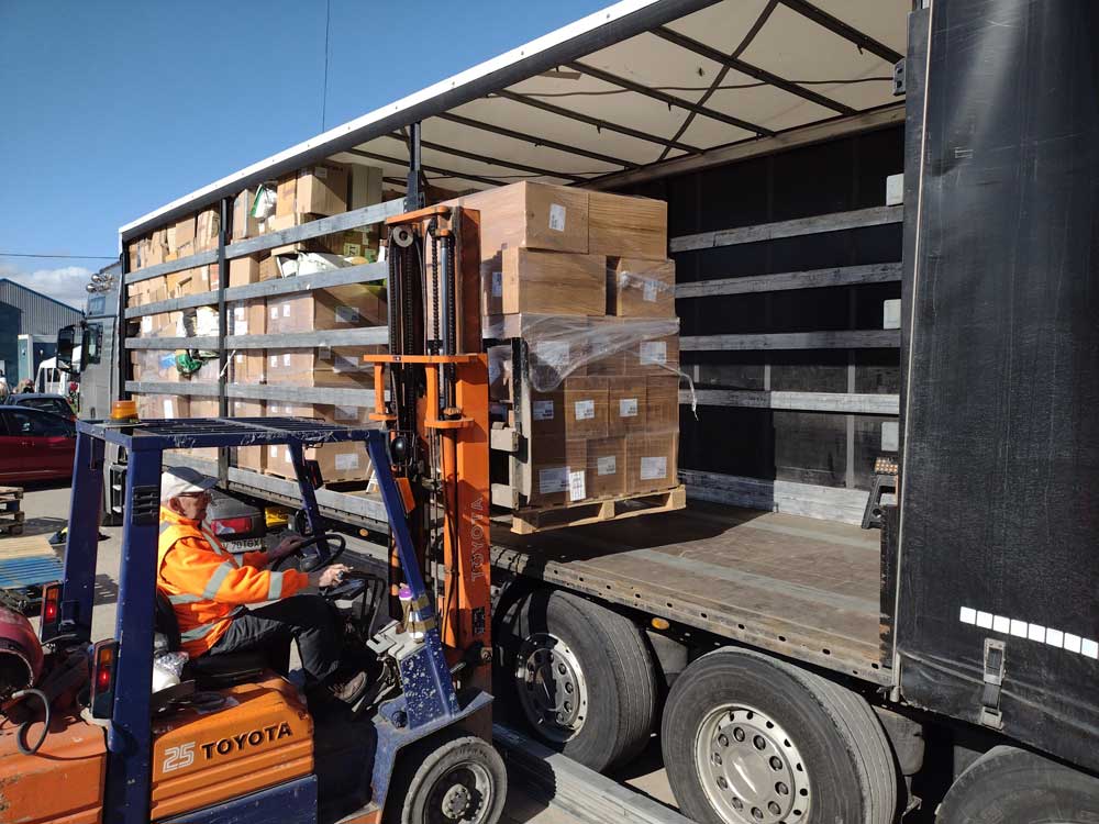 Carga paletizada en bodega